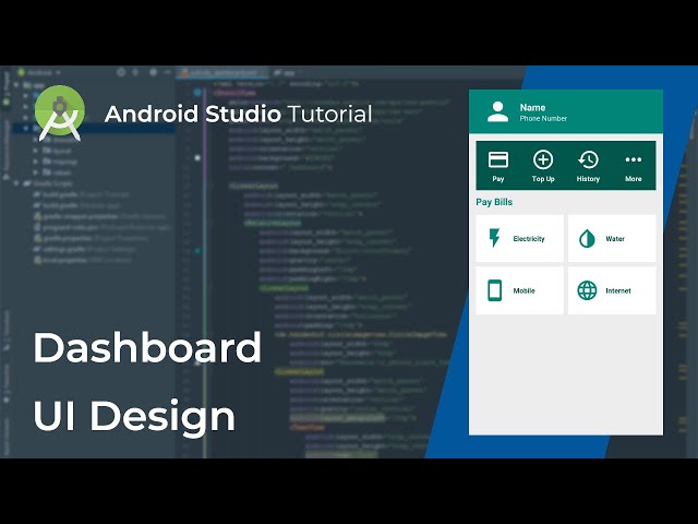 Android Studio Tutorial - Dashboard UI Design