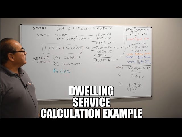 NEC Dwelling Service Calculation Example