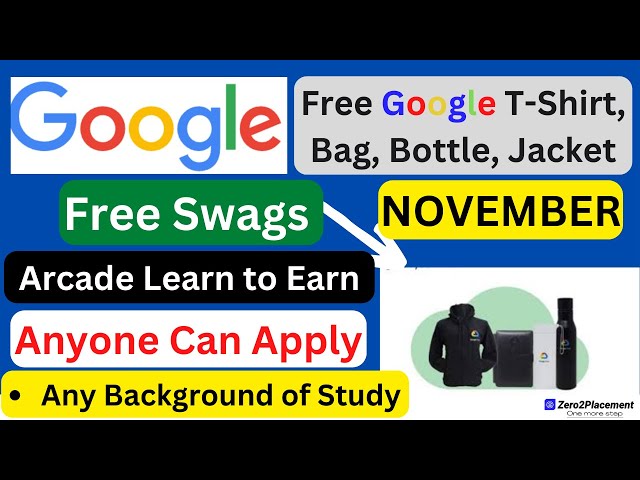 Google Learn to Earn Arcade Program | No Code November Challenge | 100% Free Google Swags |