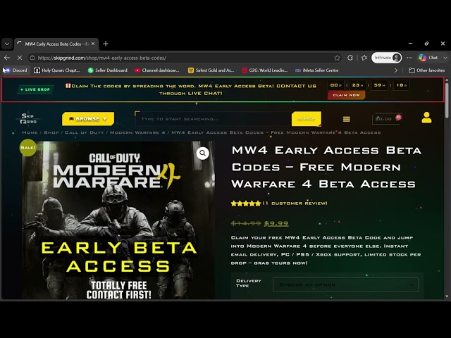 Get FREE MW4 Beta codes Early Access | Promote the Website and Get free MW4 beta code