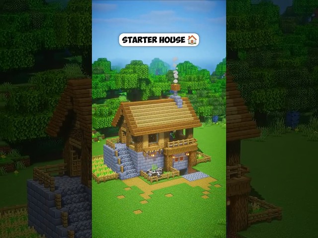 Minecraft Survival Starter House Tutorial 🏠 #minecraft