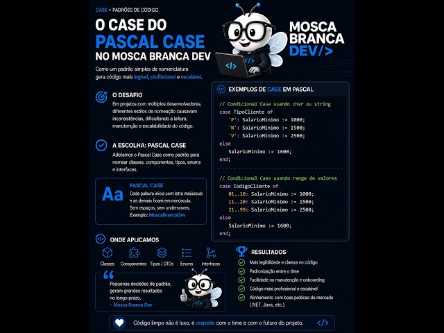 Case em pascal, veja as várias possibilidades!