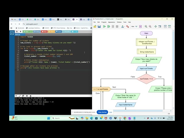 FlowGorithm_5.1_J_TicketCounter_Video
