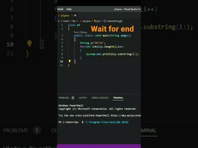 String pattern 1 #java #program #trending