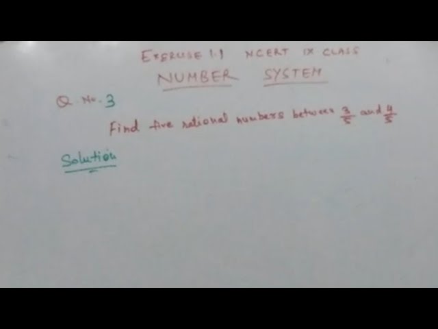 Class 9 Ex 1.1 Q3 NCERT ||by Mathmagic By Jenny