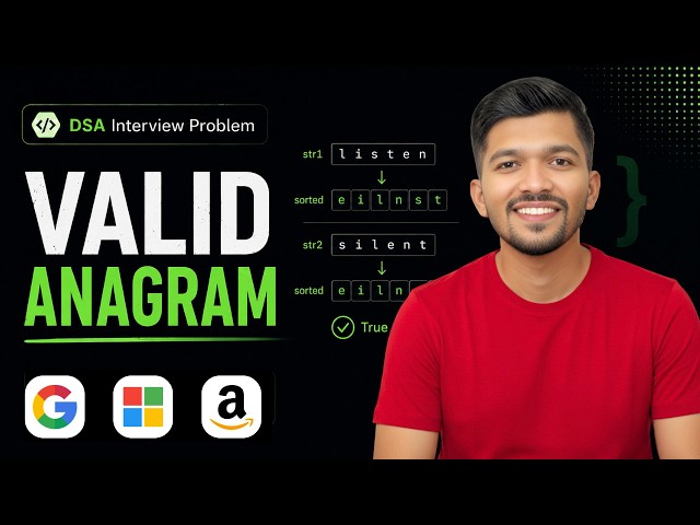Amazon Asked This Question – Most Candidates Fail ❌ | Valid Anagram