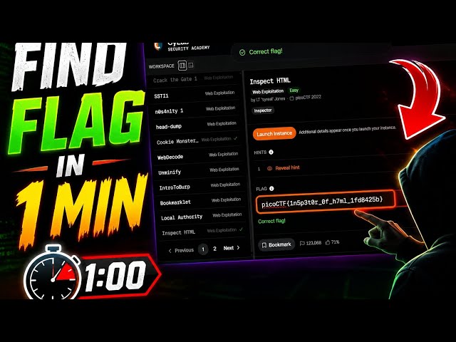 picoCTF Inspect HTML Challenge  Found the FLAG in Just 1 Minute! 😱🔥 | 