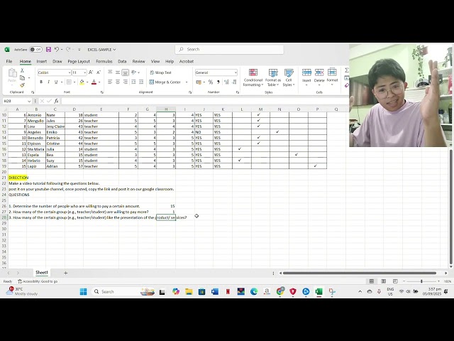 Microsoft excel tutorial (mesfer 11humss)