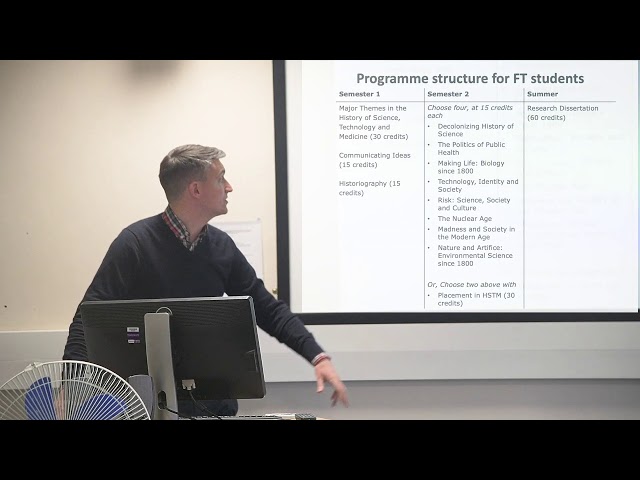 MSc History of Science, Technology and Medicine Open Day talk 2020