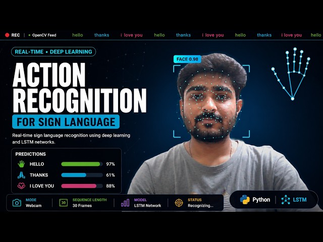 Tutorial-68 : Action recognition for sign language | LSTM's | Deep Learning