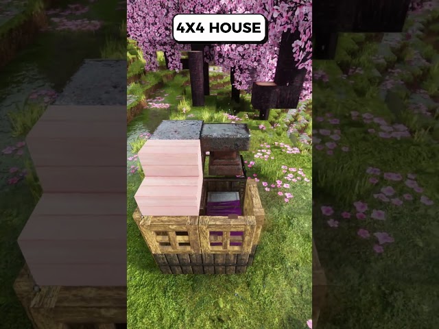 Minecraft 4x4 house🏠 #shorts #minecraft #gaming