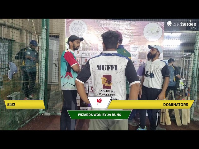 WIZARDS vs DOMINATORS live cricket match | TOLOBA (SM) BCPL 1.0 Parekh RV CUP live - MSB Box Arena N