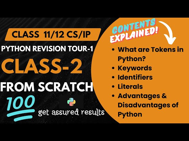 Python Revision Tour -1 | Computational Thinking and Programming -1 | Class No-2| Class 12|CBSE CS