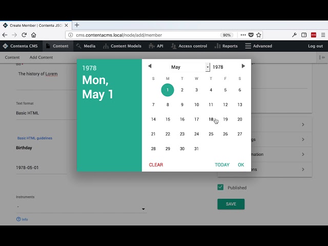 Contenta CMS: Content modelling