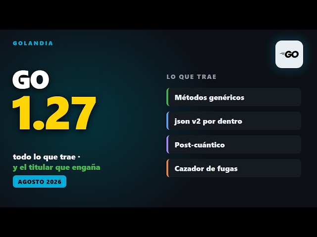 Go 1.27: todo lo que trae (y el titular que engaña)