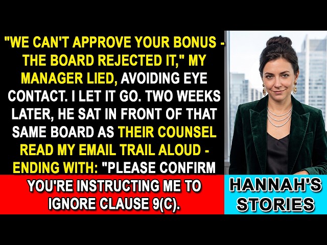 He Lied About My Bonus—Then the Board Saw the Email Trail That Exposed Him