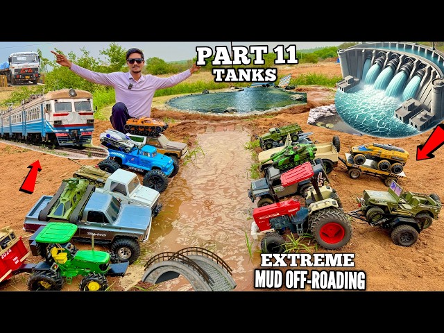 I Build World Largest Military RC Car 4x4 Mud Track With Obstacles - Chatpat toy TV