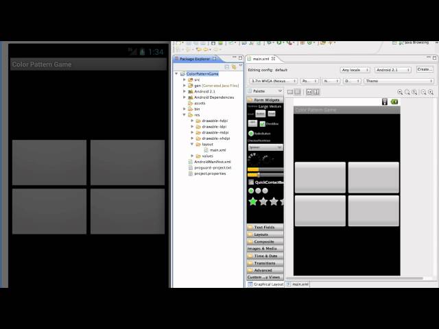 Android Tutorial - Color Pattern Game