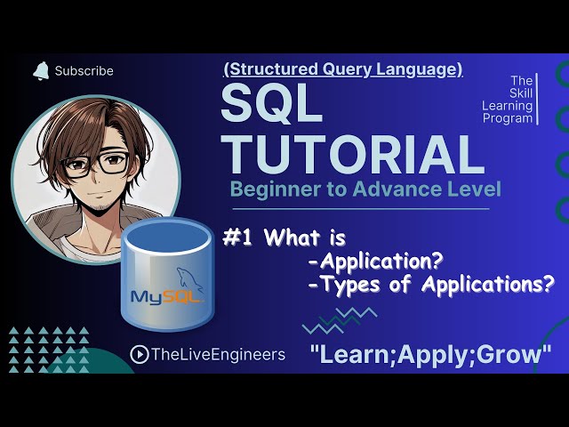 #1 What is SQL and Application || Skill Learning Program|| @1LiveEngineer #sqlcourse #sqlforbeginner