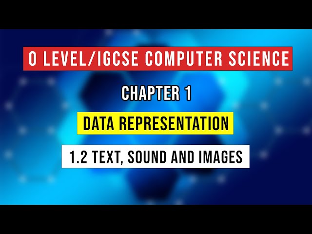 O LEVEEL/IGCSE COMPUTER SCIENCE, CHAPTER 1 - Text, Sound and Images(1.2 only) | 2210/0478