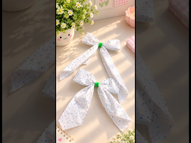DIY Tissue Bows 🎀 | Cute & Easy Paper Craft Idea  #aesthetic #craft #diy#shorts