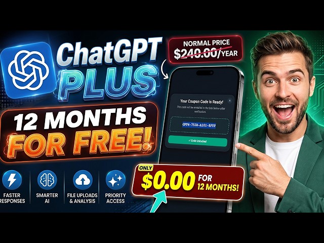 How to Get ChatGPT Plus for FREE (100% Working Promo Code Tutorial)