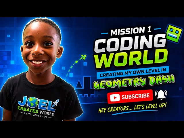 I Created My Own Geometry Dash Level! 🎮 | Coding World Mission 1