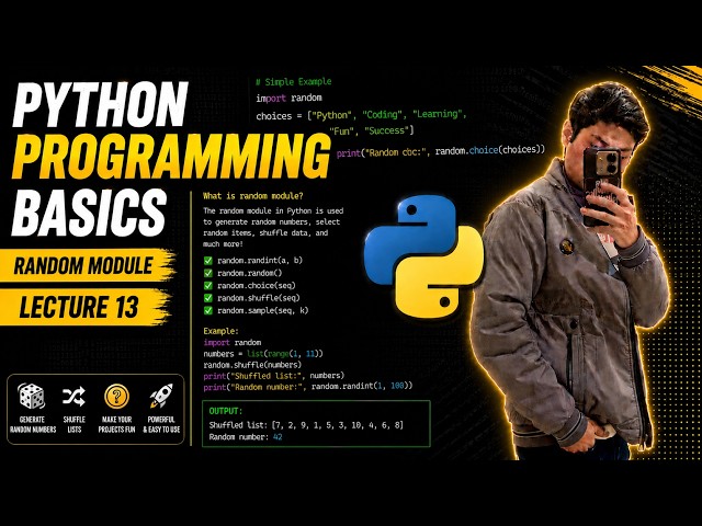 Python Programming Random module L13(Lecture 13)