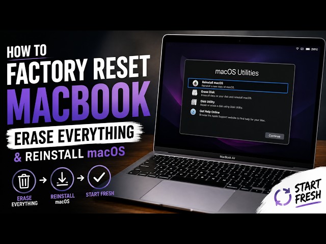 How to Factory Reset a MacBook | Erase Everything & Reinstall macOS