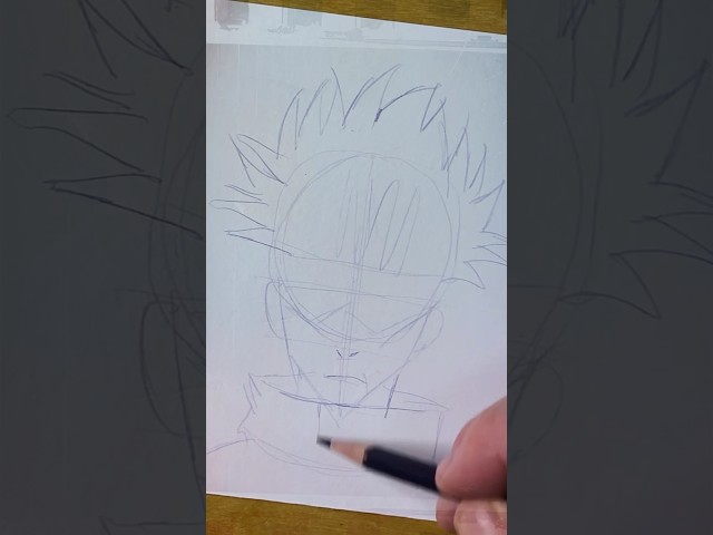 How to Draw Anime Satoru Gojo Jujutsu Kaisen Blah 1 #anime #art #drawing #ink #draw #drawingtutorial