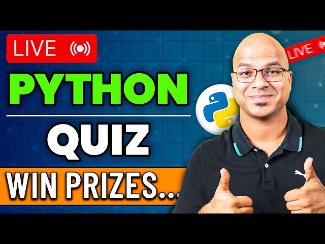 Python Tech Quiz | Win prizes | Saturday 6 PM IST