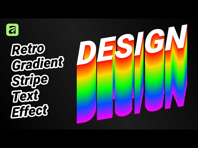 Retro Gradient Stripe Text Effect Tutorial Using the Blend Tool in Affinity