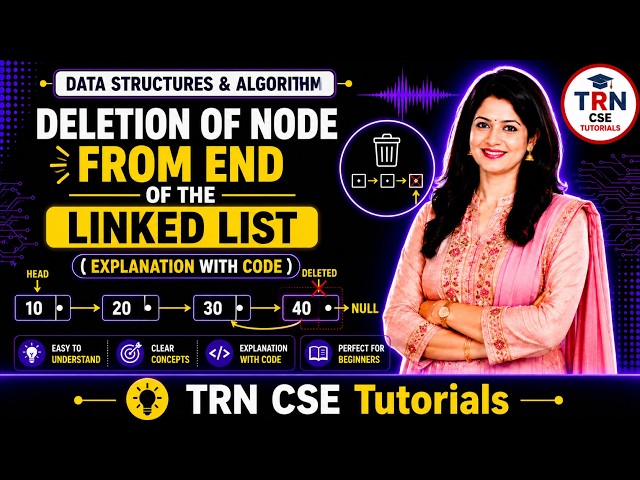 Deleting a new node from a Linked List: From end | L11 | DSA #datastructures