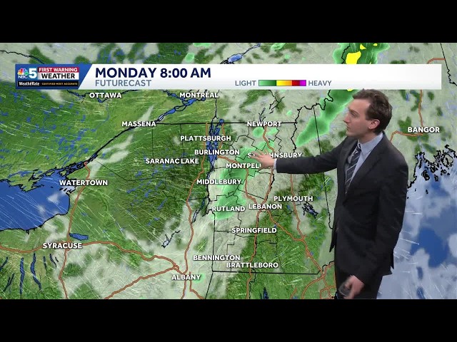 Bright and milder Sunday, few showers return Monday in Vermont (10-04-26)