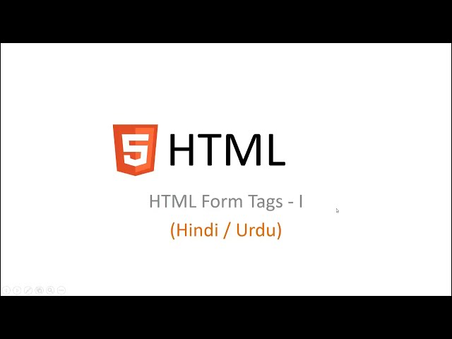 21 HTML Form Tag Tutorial in Hindi   Urdu   Part I