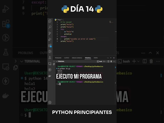try except en Python 🐍 ¡Controla errores como un PRO! 🚫🔥 #python #codificacion #codigo #tryexcep #py