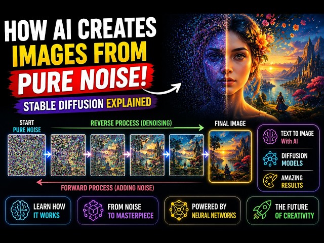 🤯 How AI Creates Images From Pure Noise! (Stable Diffusion Explained)