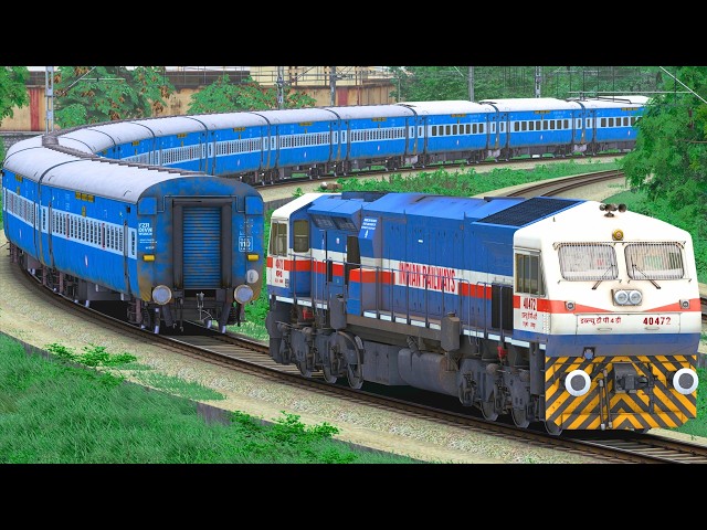 WDP4D SHUNT ICF BLUE EXPRESS TRAIN COACH | BUMPY RAILROAD | Train Simulator | Railwork | NTG GAMING