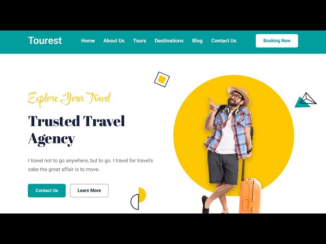 Responsive Travel Website Design Using HTML, CSS & JavaScript | Free Source Code
