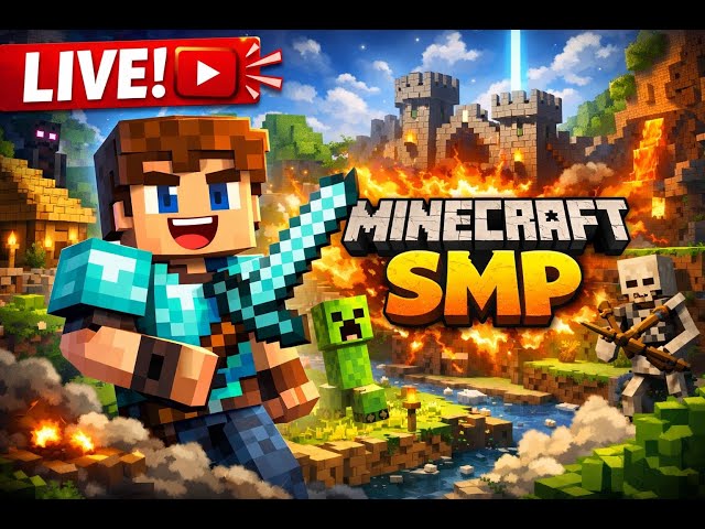Minecraft SMP LIVE 24/7 | Public Java + Bedrock Server #live #minecraft #2