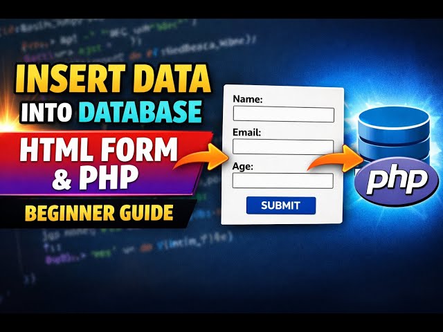 Insert Data into Database with HTML Form & PHP | Beginner Guide #bootstrap #webdevelopment #htmlcss