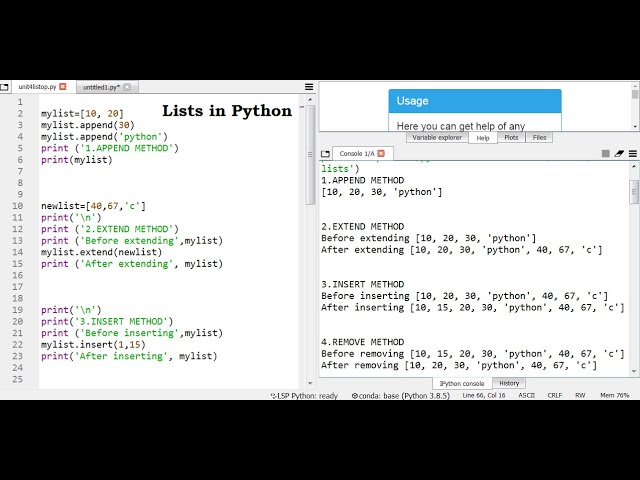 18. Lists in Python | List operations| List slices| List methods |#python,#lists,#listmethod