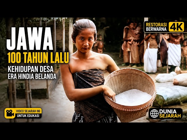 VILLAGE LIFE IN JAVA IN THE 1920S DUTCH EAST INDIES ERA | 4K COLOR RESTORATION #oldentimes #pastdays