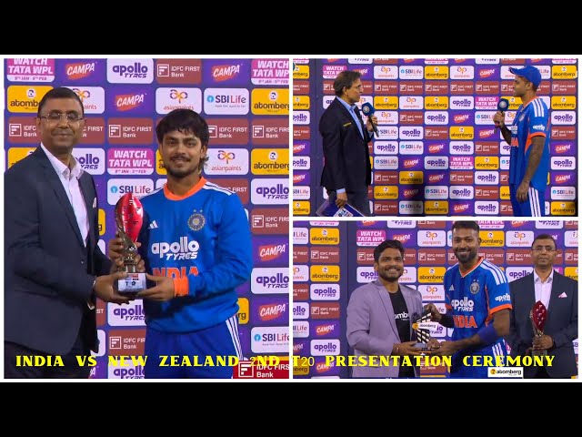 India Vs New Zealand 2nd T20 Presentation Ceremony, Ind Vs Nz Post Match Presentation, Ishan Kishan