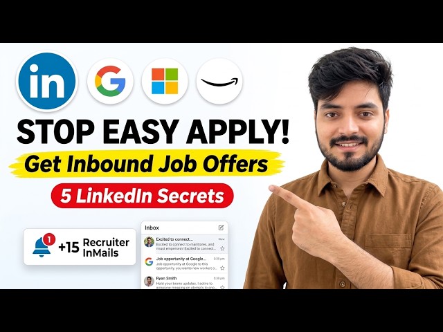 How to Use LinkedIn to Get Job Offers (Stop Easy Apply!) 🚀 5 Inbound Secrets