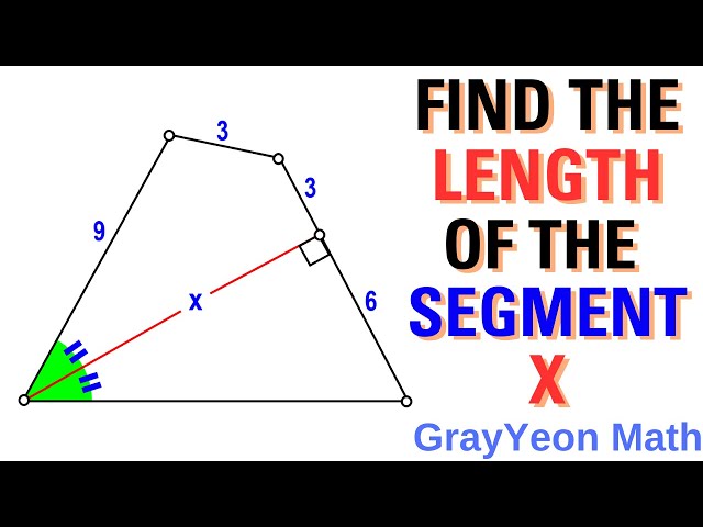 Find the length of the segment x #mathpuzzles #thinkoutsidethebox #geometryskills