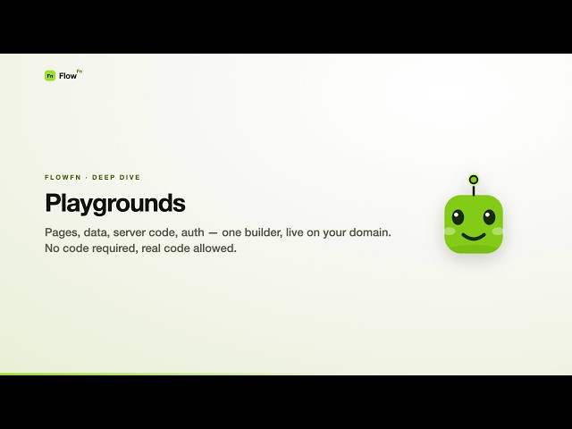 Build a whole web app in one editor ☁️ — FlowFn Playgrounds deep dive