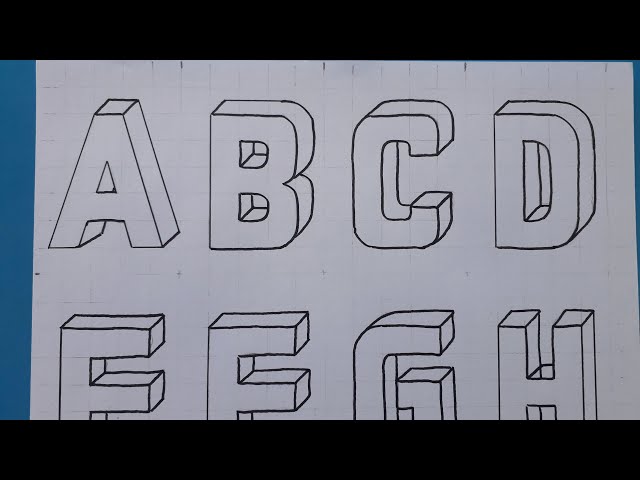 3d Drawing Capital Letter A To Z / How To Draw Alphabet Lettering A Z Easy Simple For Beginners