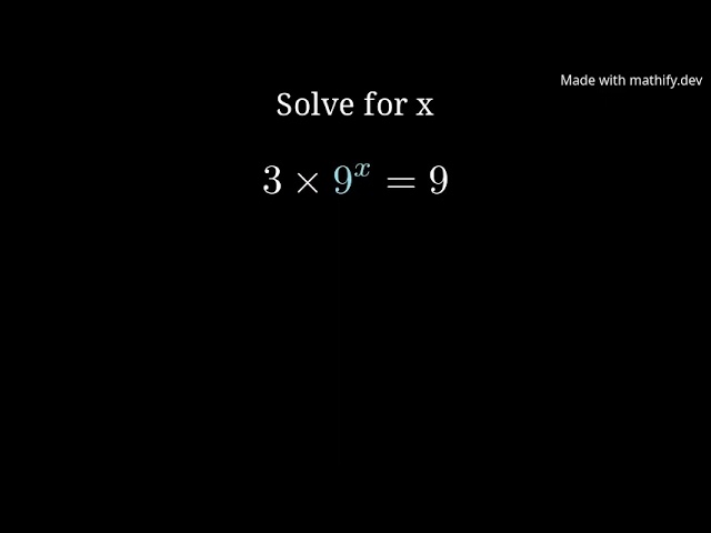 Title: Exponential Equation Simplification: Solving for 'x' #MathifyCommunityClips