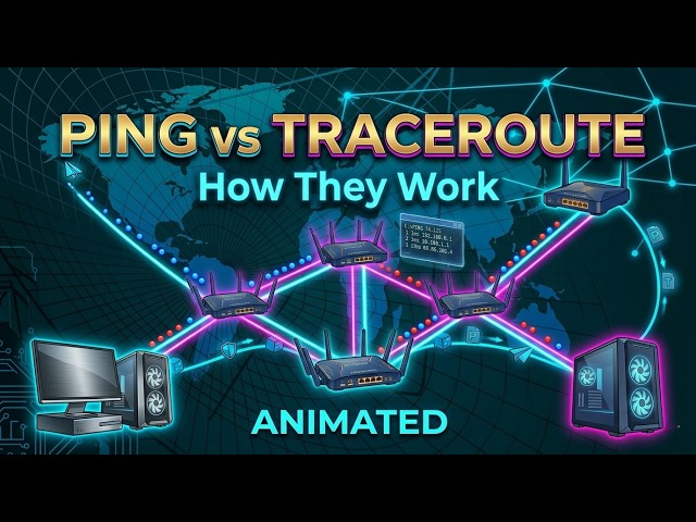 How Ping Works? + Traceroute Explained (Full Animation) 🌐